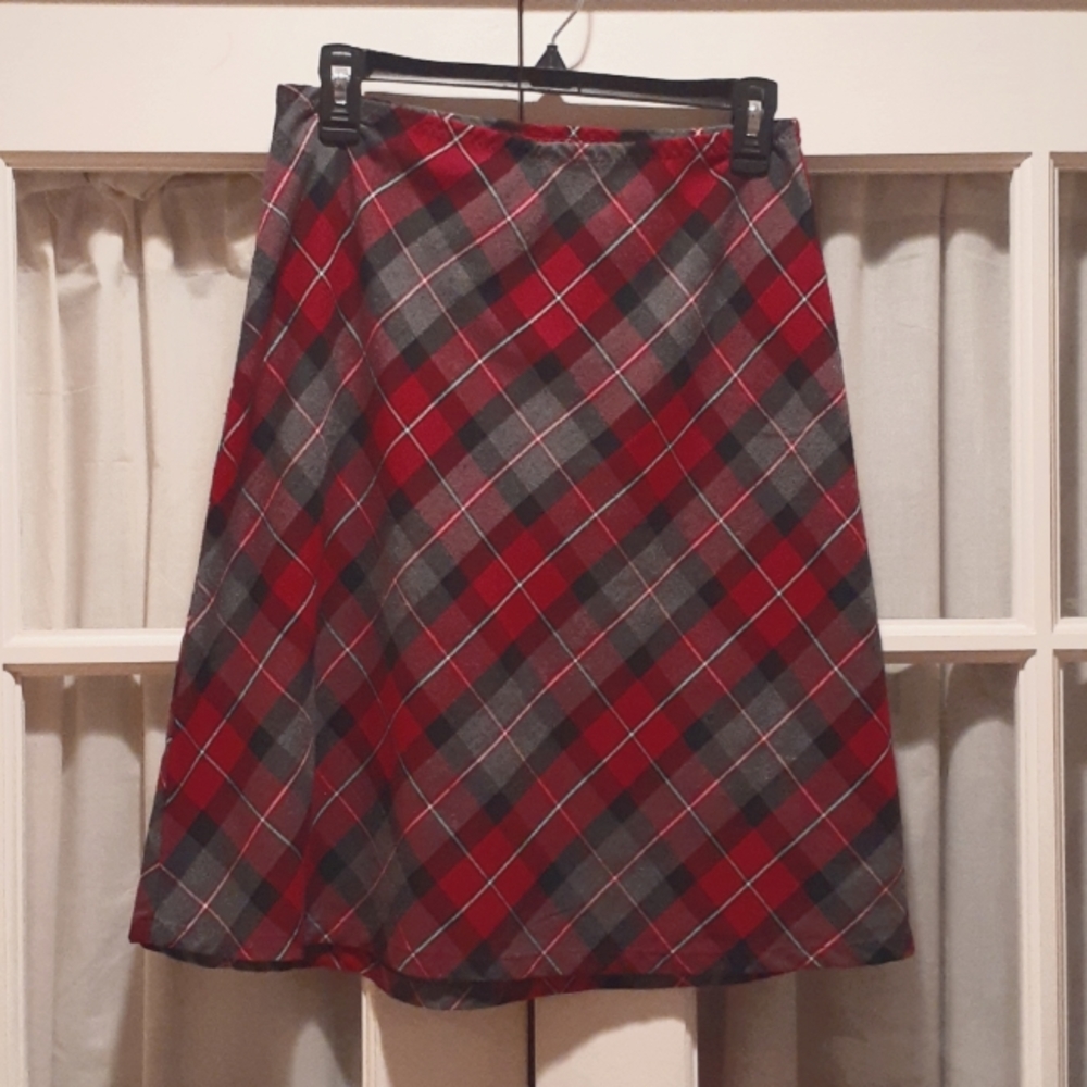 Festive plaid skirt